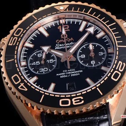 watch N1 factory SeamasterOmega 600m black dialrose gold leather braceletfront live photo