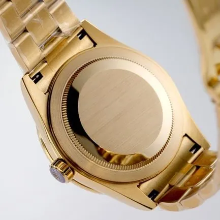 Top-tier watch Rolex men's gold plate steel bracelet Navigator series automatic movement watch front view