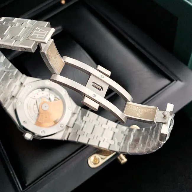 top-tier real diamond replicaAudemars PiguetRoyal Oak37MMblue dial women's watch movement picture