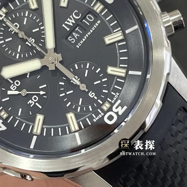 V6 factory IWC watch marine timepiece top-tier watch men's black dial rubber model pictures and prices front live photo