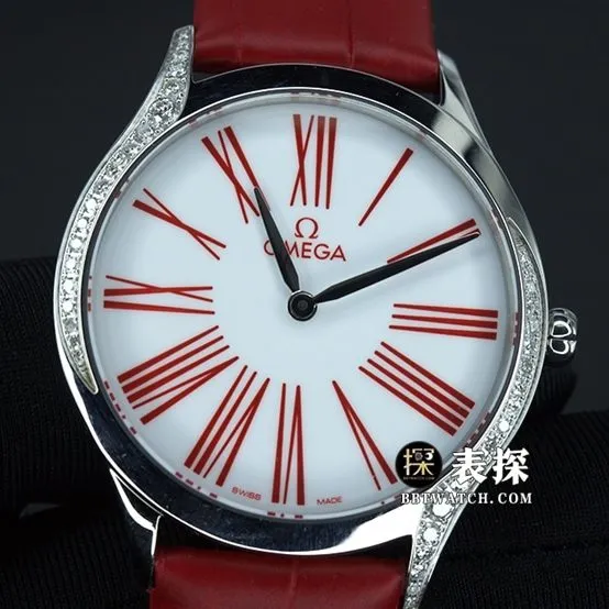 Omega Diefei top-tier watch women's white dialleather strap model pictures and prices side live photo