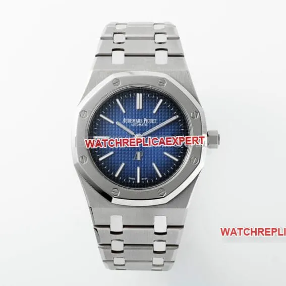 ZFAudemars PiguetRoyal Oak1:1top-tier replica2024 new smoked blue dial15202side live photo