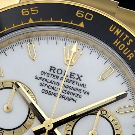 top-tier watch ZF FactoryRolexDaytonawhite dial gold case 4131 mechanical front live photo