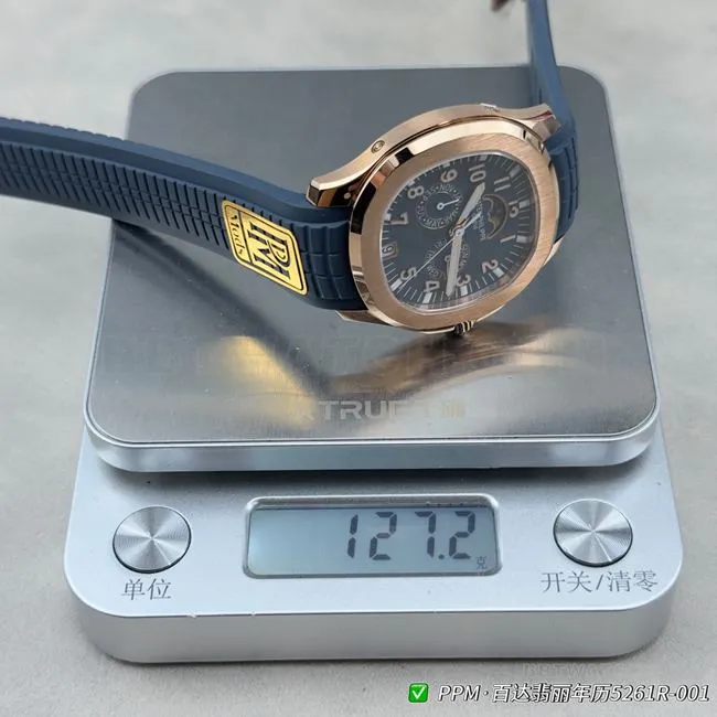 PPM factory top-tier watch Patek PhilippeAquanautblue dial5261side live photo