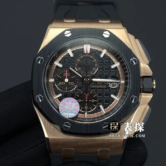 JF factory Audemars PiguetRoyal Oak offshore type 26400top-tier 1:1high-quality watch men's black dial rubber model pictures and prices front live photo