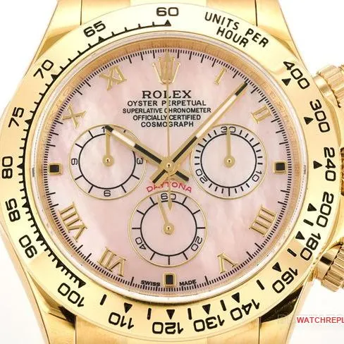 collectible watch Rolex Daytona pink mother-of-pearl dial 116519side live photo
