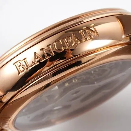 JBF FactoryBlancpain super a watch men's black dial black belt V3 version mechanical leather strap watch classic full series tourbillon front view