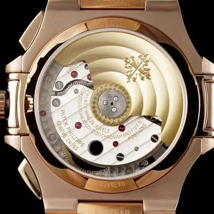 Patek Philippetop-tier watch multifunctional chronograph men's black dialsteel braceletNautilus series watch front view