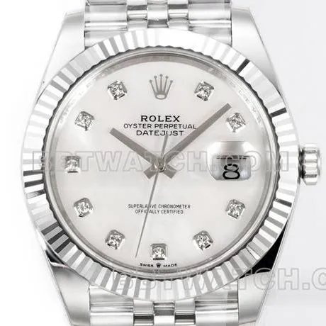 collectible watch JF factory Rolex log dial 3235 mechanical 41mm front live photo