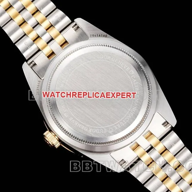 Tudortop-tier watch V9 Factory Biwan 41mm Swarovski diamond ring mechanical gold steel bracelet front live photo