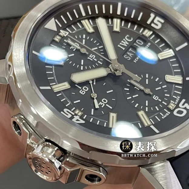V6 factory IWC watch marine timepiece top-tier watch men's black dial rubber model pictures and prices front live photo