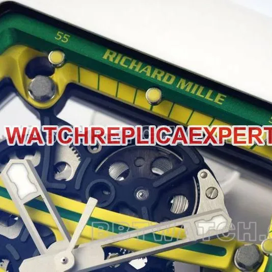 Richard Mille's collectible watch R factory hollow plate white rubber model RM061front live photo