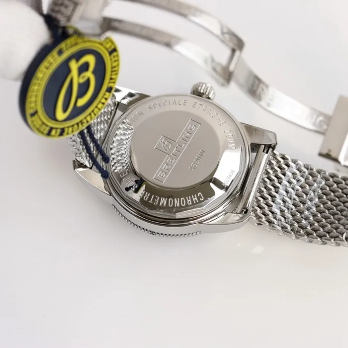 top-tier watch Breitling men's blue dial super ocean culture mechanical watch detail shots