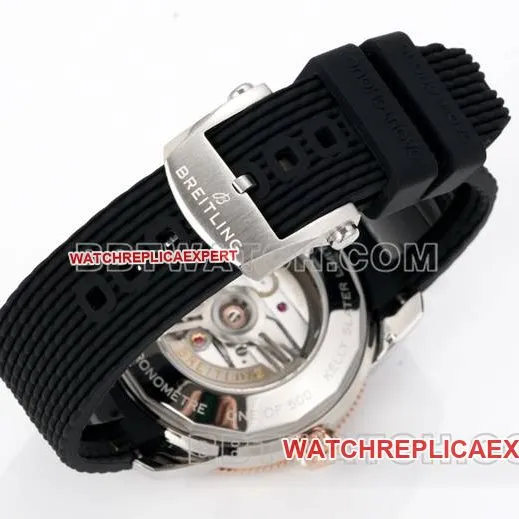 top-tier watch super ocean culture BLS factory Breitlingblack dial rubber braceletfront live photo