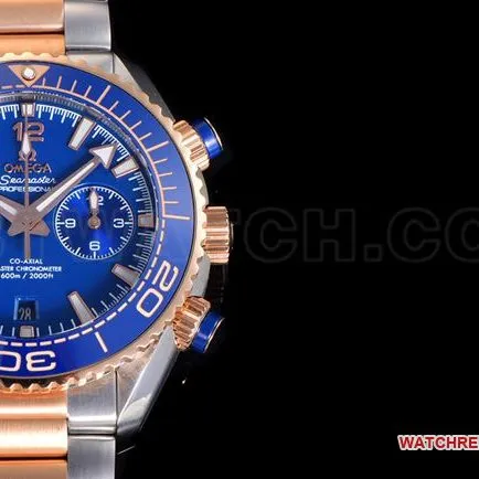 collectible watch N1 factory OmegaSeamaster 600m blue dial gold steel bracelet live photo