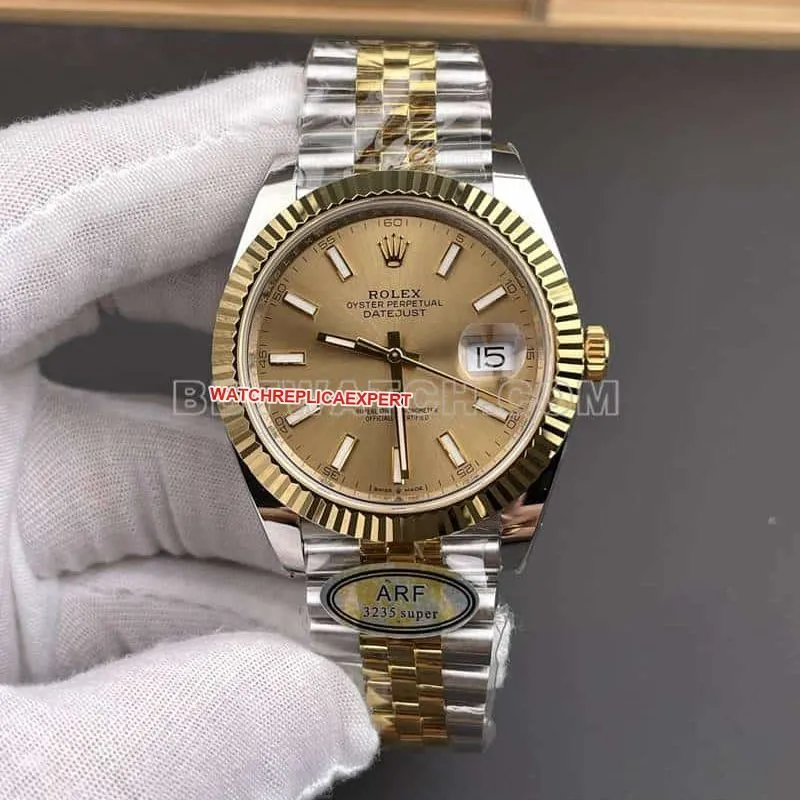 ARF FactoryRolex log top-tier gold disc gold 41mmsteel bracelet model 126333front live photo