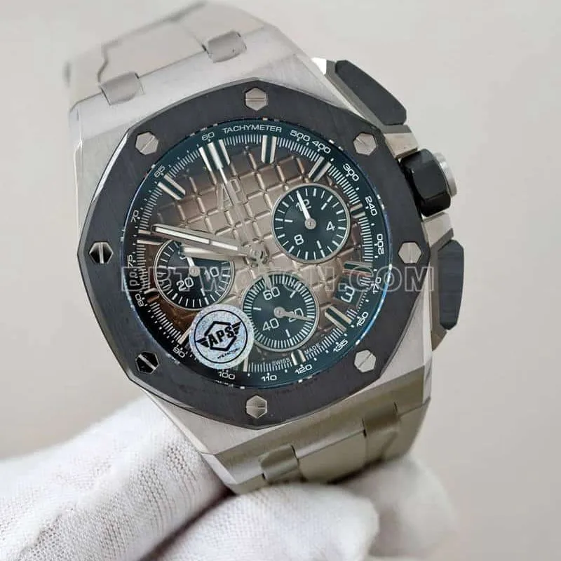 APS factory Audemars PiguetRoyal Oak offshore type 1:1super smoked light brown plate 26420front live photo