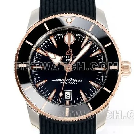 top-tier watch super ocean culture BLS factory Breitlingblack dial rubber braceletfront live photo