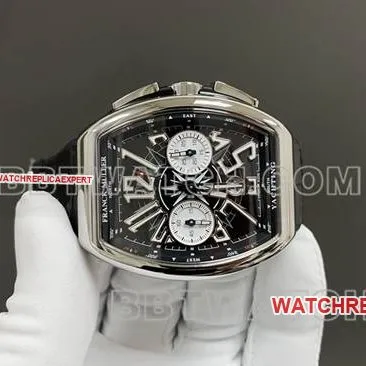 ABF factory 1:1replica watch Frank Muller V45black dial leather braceletfront live photo