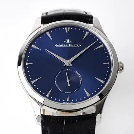 ZF Factory Jaeger-LeCoultre Top-Tier Men's Blue Dial, Blue Strap, Quartz Master Series Ultra-Thin Small Seconds Leather Strap Watch—Movement Images