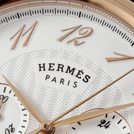 top-tier Hermès men's white dial black belt quartzleather strap watch front view