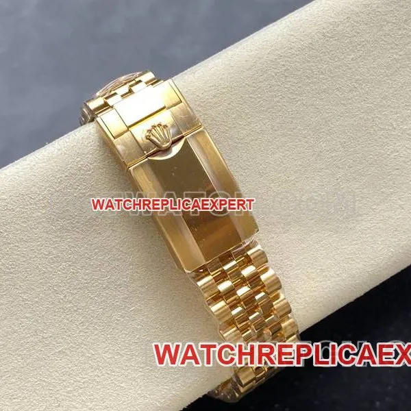 Rolex1:1replica watch ARF FactoryGMT-Master tiger eye stone GMTyellow goldsteel bracelet front live photo