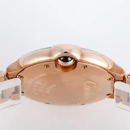 V6 factory top-tier watch Cartier blue balloon series ladies white dialsteel bracelet automatic movement watch front view