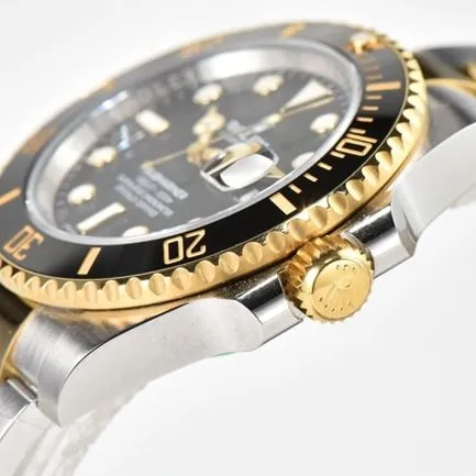 CLEAN Factory Rolex top-tier watch men's black dial gold belt top-tier mechanical watch clasp picture