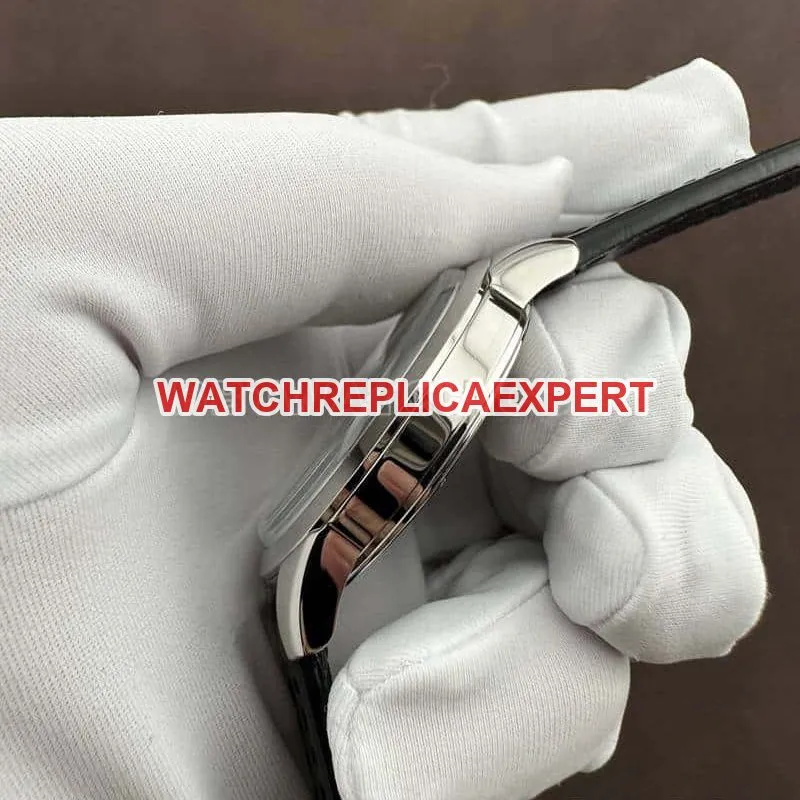 AF FactoryLongines Concas 1:1top-tier replicagreen dialleather strap model front live photo