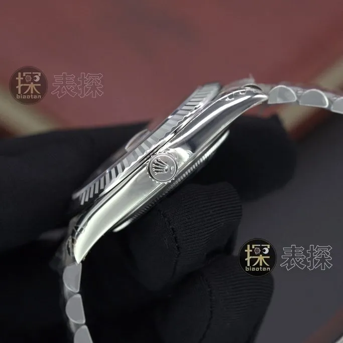 VSRolextop-tiersuper cloneblack dialDatejust watch_How much does it cost_Pictures_How is the workmanship Side view