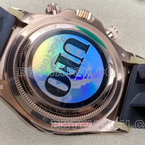 watch UFO factory DaytonaRolexrose gold shell brown plate 4131 mechanical front live photo