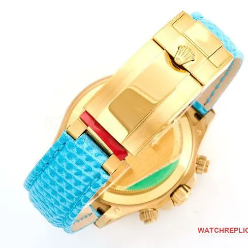 watch Rolex Daytona blue mother-of-pearl dial 116519side live photo