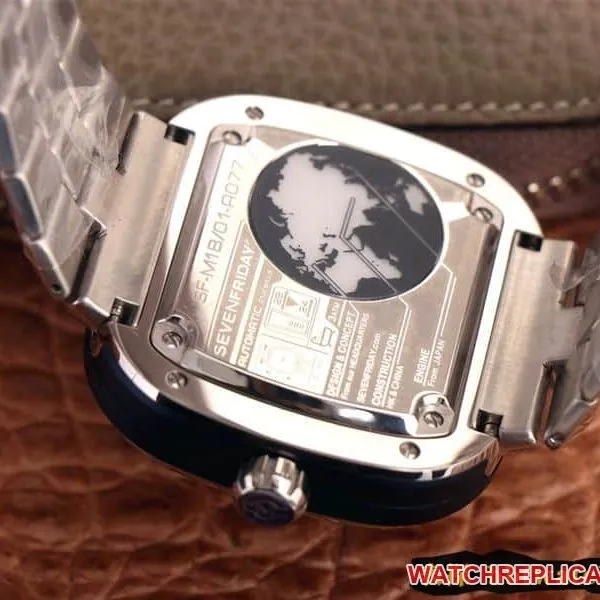 watch SEVENFRIDAY/seven day display five watch Swiss automatic movementmen's watchsteel bracelet large dialM1B/01M front view