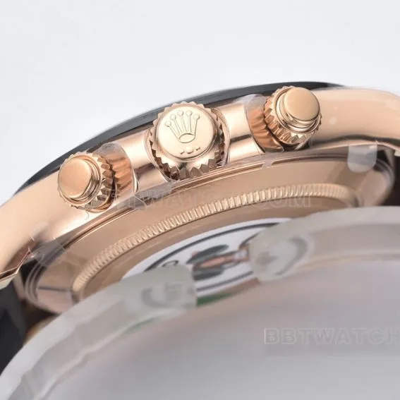 C Factory Rolex Daytona1:1super pink plate rubber model m116515ln-0061front live photo