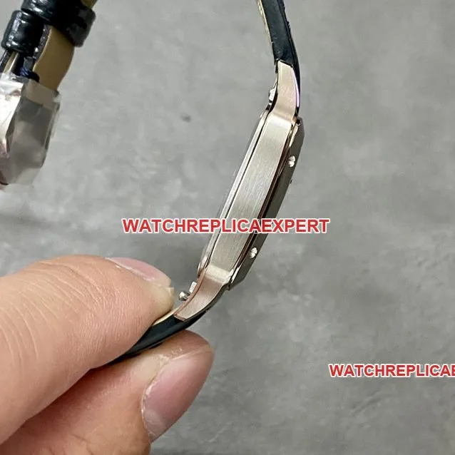 F1 factory Cartier Santos super clonesilver dial small size WSSA0023side live photo