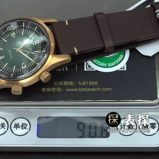 OS factory Longines classic watch men's green dialleather strap model pictures and prices side live photo