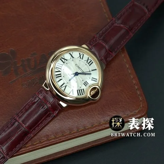 K3 factory Cartier blue balloon top-tier watch ladies white blue needle leather strap model pictures and prices front live photo