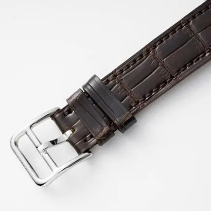 top-tier Hermès women's white dial black belt quartzleather strap watch detail shots
