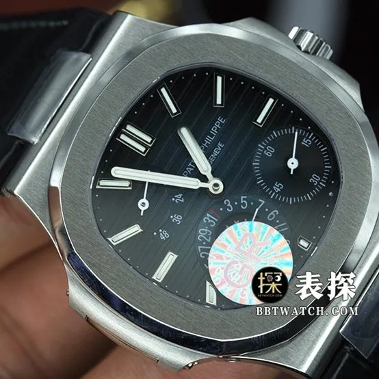 GR factory Patek Philippe sporty elegant 5712top-tier 1:1high-quality watch men's black dialleather strap model pictures and prices front live photo