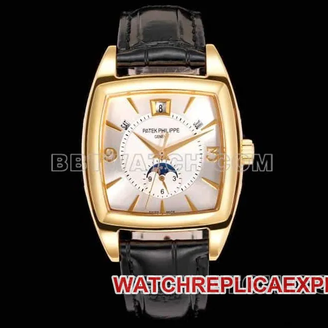 TW factory Patek Philippe complicated function timepiece top-tier 1:1high-quality silver white dialyellow gold5135front live photo