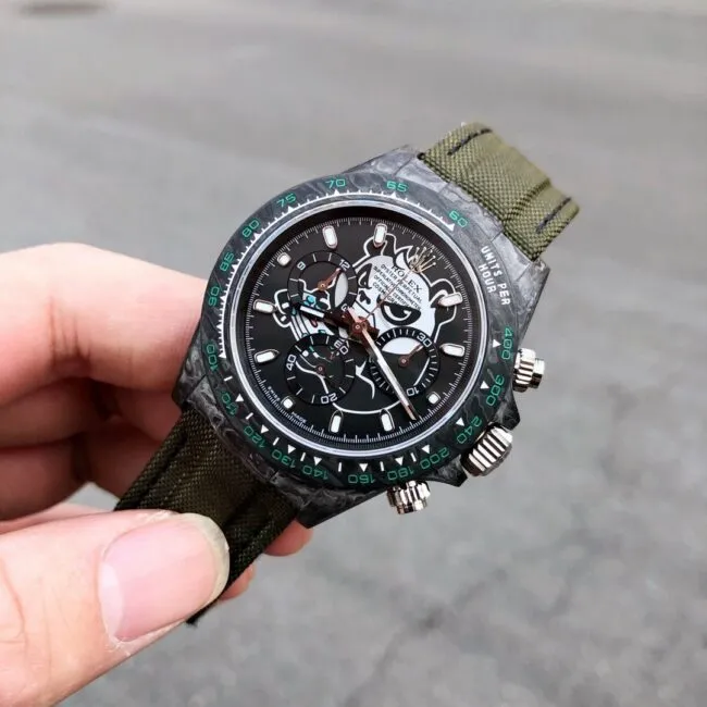 TW factory top-tier watch Rolex space inverted chronograph product carbon fiber custom version Daytona series men's mechanical watch side view