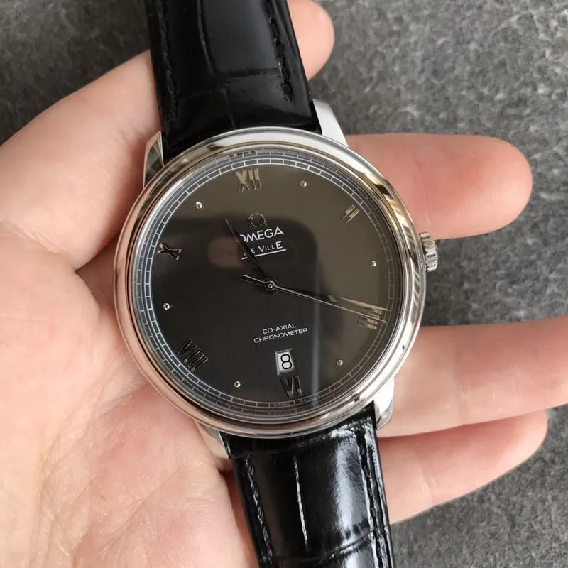 Omegatop-tiersuper watch Diefei series gray men's mechanical watch front view