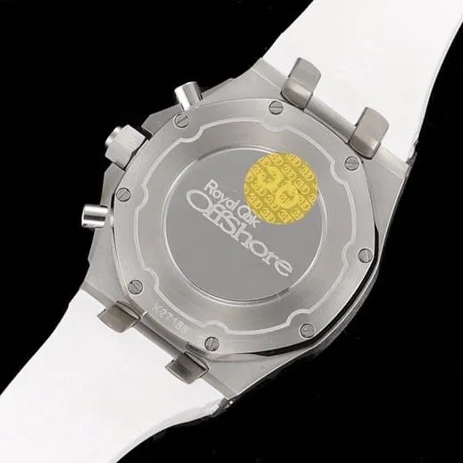top-tierAudemars Piguetreplica watchAudemars Piguet Royal Oak silver case women's multifunctional chronograph mechanical watch front view