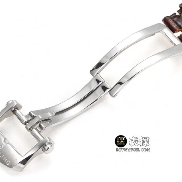 BLS aviation chronograph1Breitling1:1replica watch silver dial leather strap model AB0139211G1P1clasplive photos