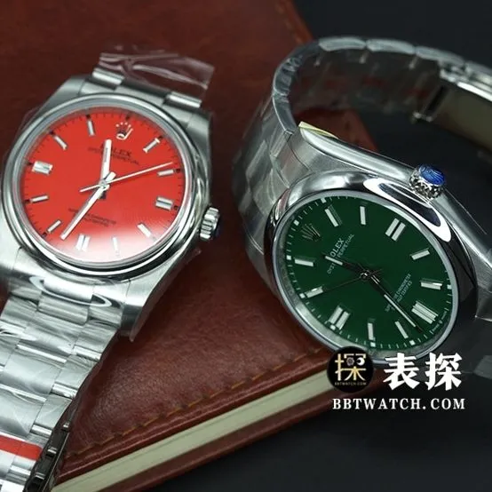 JVS FactoryRolex Oyster Perpetual top-tier watch couple red plate steel bracelet model pictures and prices front live photo