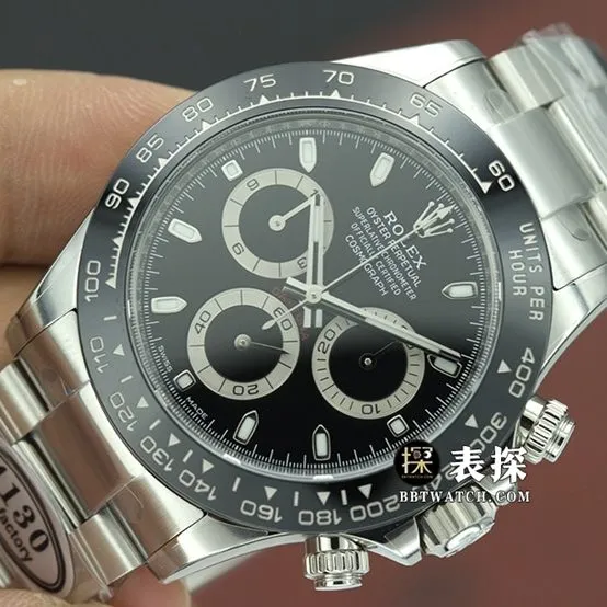 C factory Rolex men's Daytona watch spade steel bracelet model m126500ln-0002side live photo