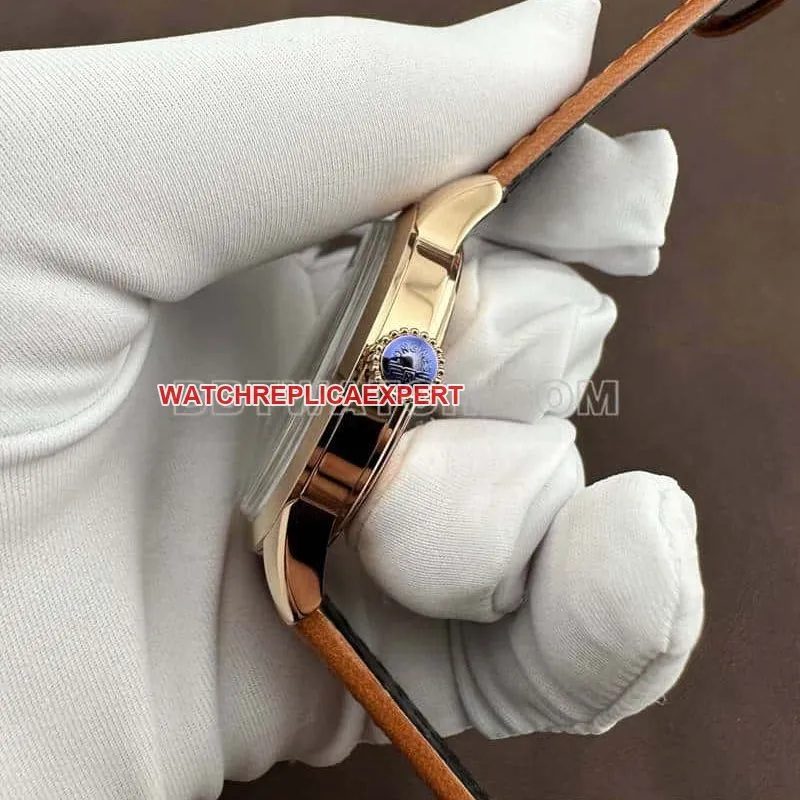 AF FactoryLongines Concas super clonegreen dialrose goldleather strap front live photo