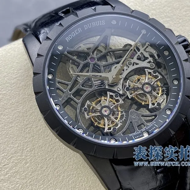 Roger Dolby King Series Skeleton Double Flying Tourbillon Details
