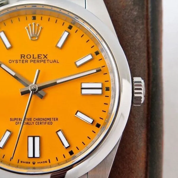 GS factory Rolextop-tier watch Oyster Perpetual Pokémon 41mm yellow plate detail shots