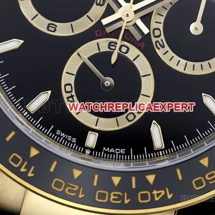 watch ZF FactoryDaytonaRolex gold plate gold case 4131 mechanical front live photo